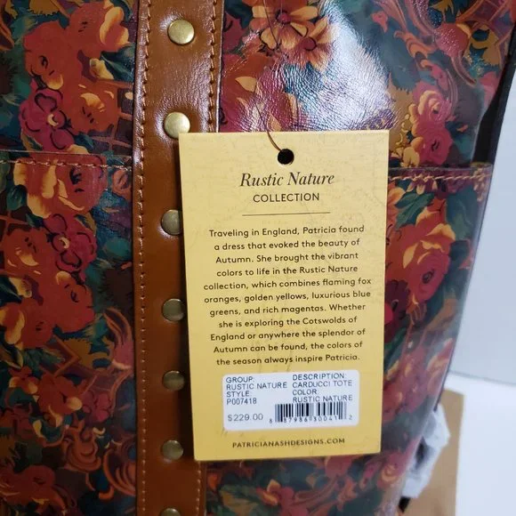 NWT Patricia Nash Leather Rustic Nature Collection Handbag Tote - Picture 8 of 14